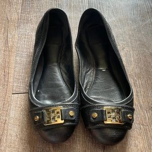 Tory Burch leather logo ballet flats